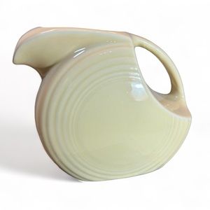 FIESTA WARE, FIESTAWARE, “Old Ivory” Pitcher, Large Disk Jug circa 1936-1951